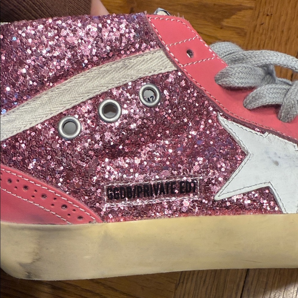 Golden Goose Pink Glitter Midstar - Picture 8 of 9